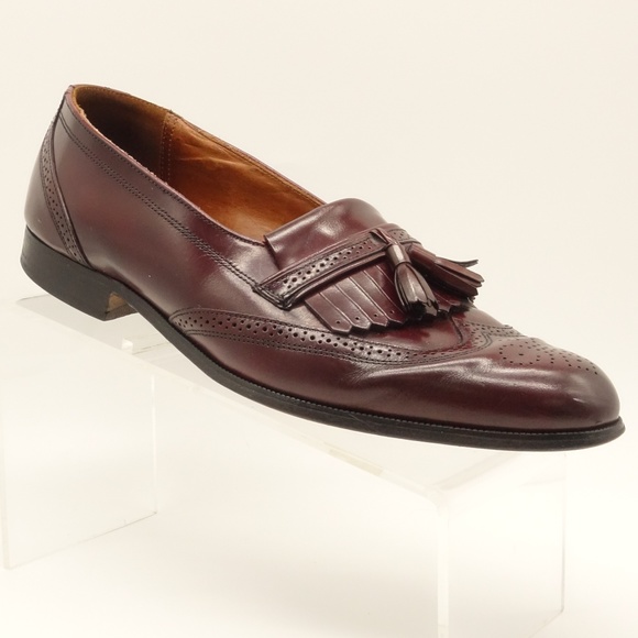 BOSTONIAN USA Loafers Leather Wingtip Kiltie Shoe - Picture 1 of 8